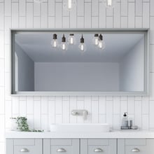 Satin White Halifax Rectangular Wall Mirror